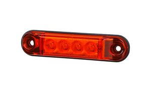 Hovedbilde Rødt slim markeringslys med 4 LED ...
